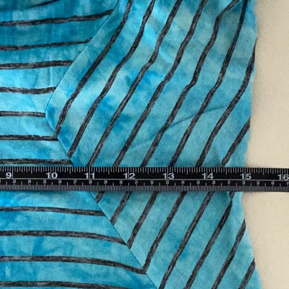 BUFFALO Capri blue, long, striped, high-low maxi dress, racer back. L - Picture 14 of 14